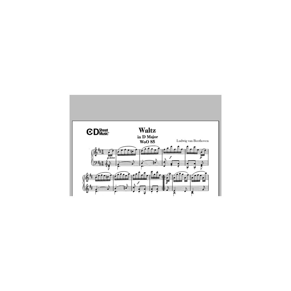 Waltz In D Major, Woo 85