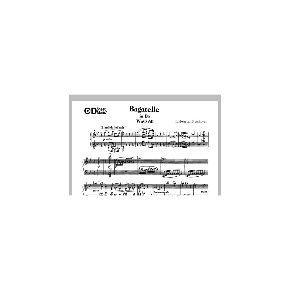 Bagatelle In B-flat Major, Woo 60