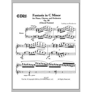 Fantasia In C Minor For Piano, Chorus, And Orchestra (choral Fantasy), Op. 80