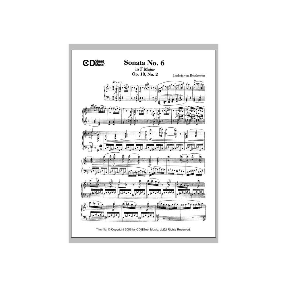 Sonata No. 6 In F Major, Op. 10, No. 2