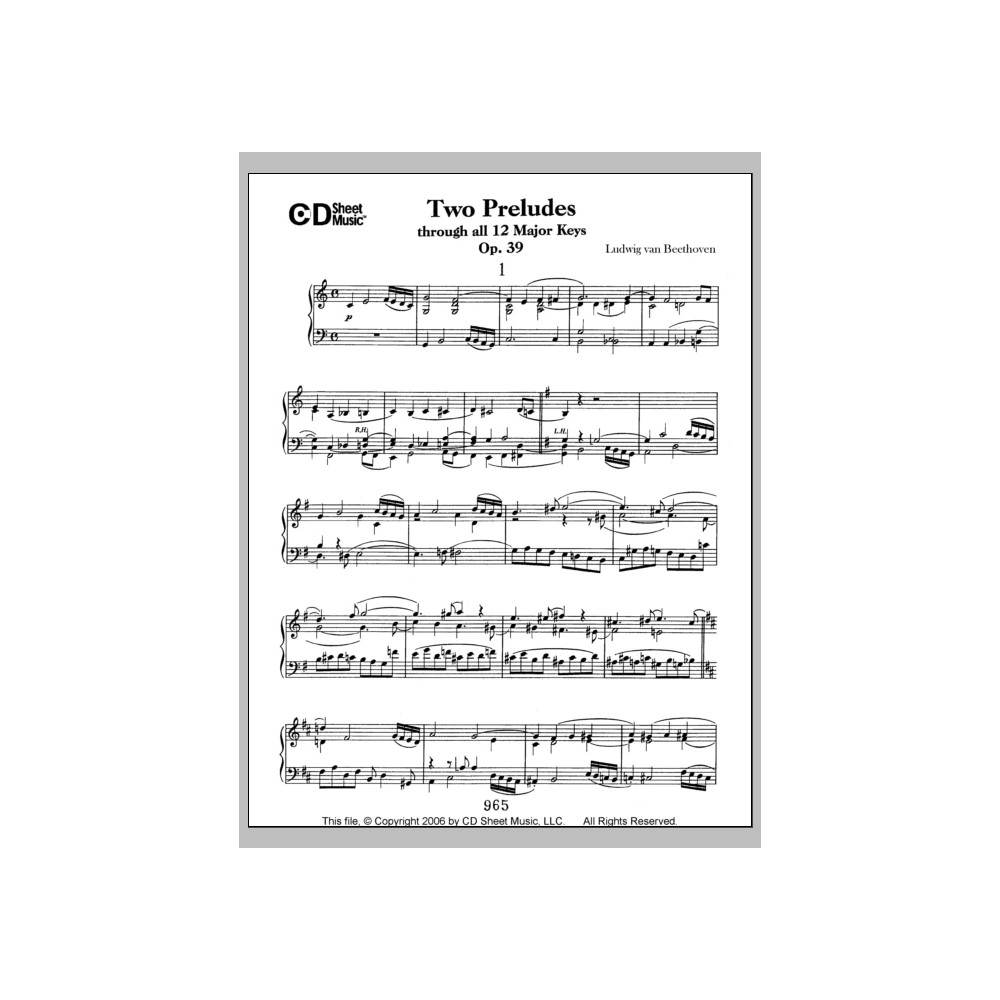 Preludes (2) Through All 12 Major Keys, Op. 39