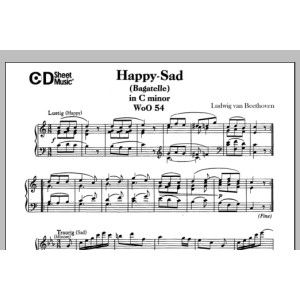 Happy-sad (bagatelle) In C Major (lustig-traurig), Woo 54