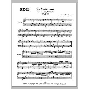 Variations (6) On A Duet By Paisiello, Woo 70