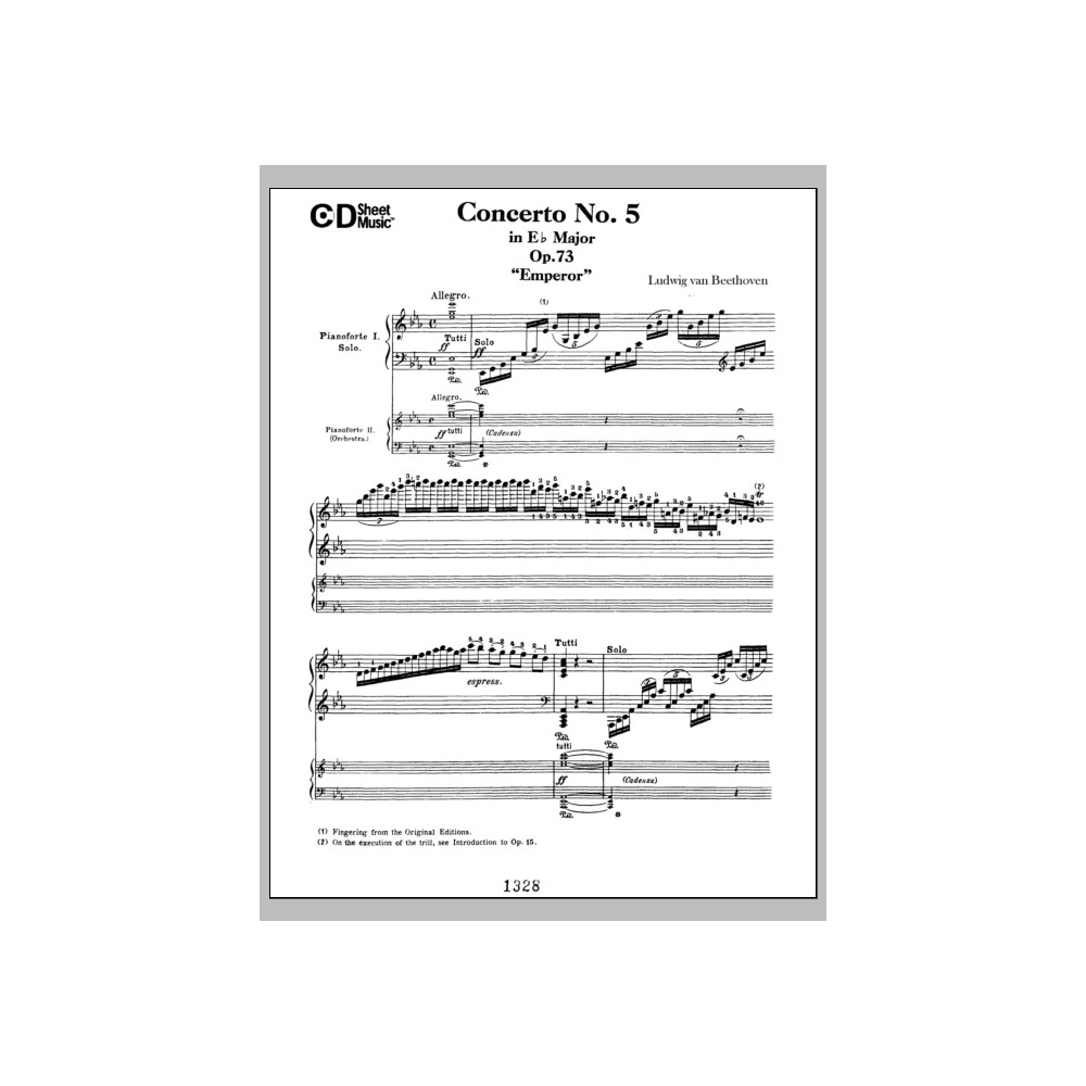 Concerto No. 5 In E-flat Major (emperor), Op. 73