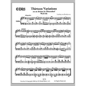 Variations (13) On An Arietta By Dittersdorf, Woo 66