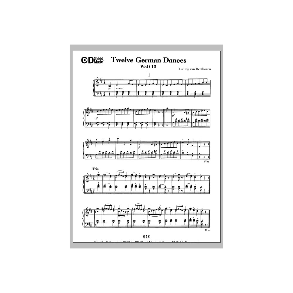 German Dances (12), Woo 13