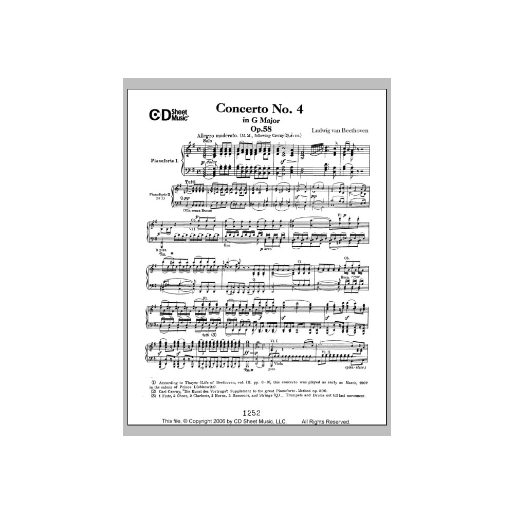 Concerto No. 4 In G Major, Op. 58