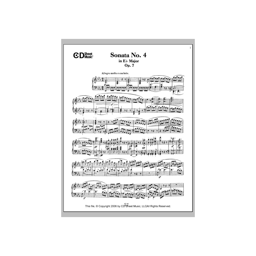 Sonata No. 4 In E-flat Major, Op. 7