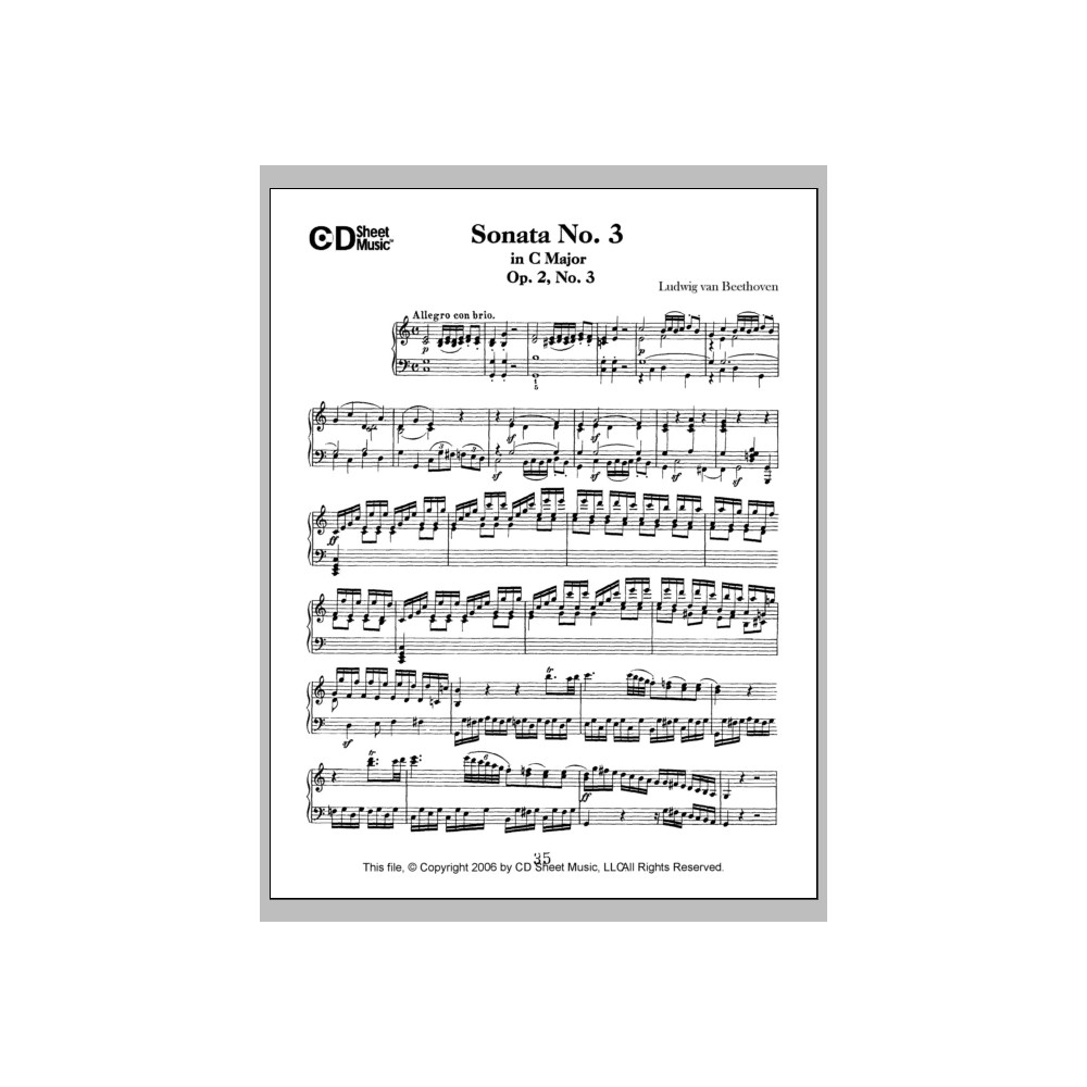 Sonata No. 3 In C Major, Op. 2, No. 3