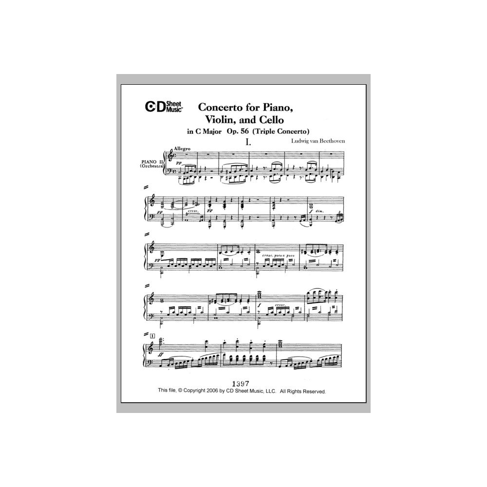 Concerto For Piano, Violin, And Cello (triple Concerto), Op. 56