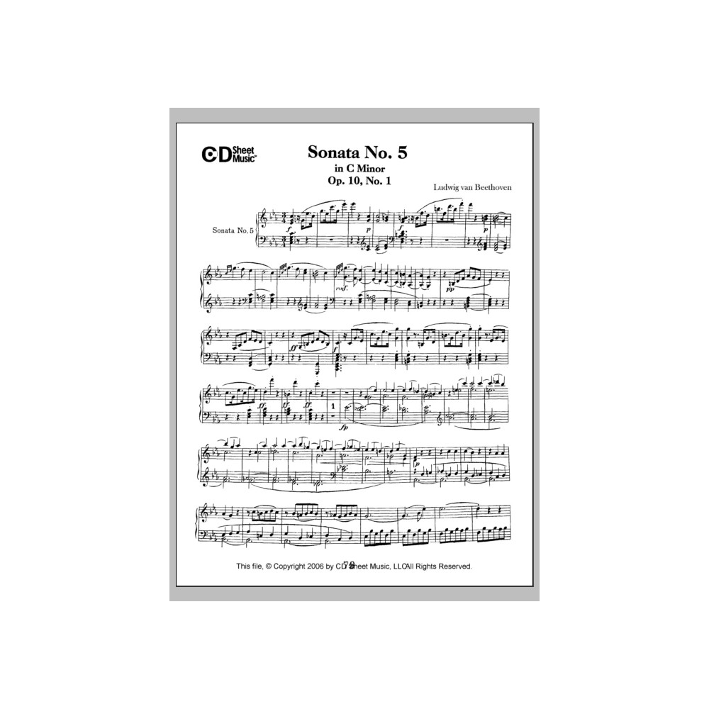 Sonata No. 5 In C Minor, Op. 10, No. 1