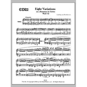 Variations (8) On A Romance By Gretry, Woo 72