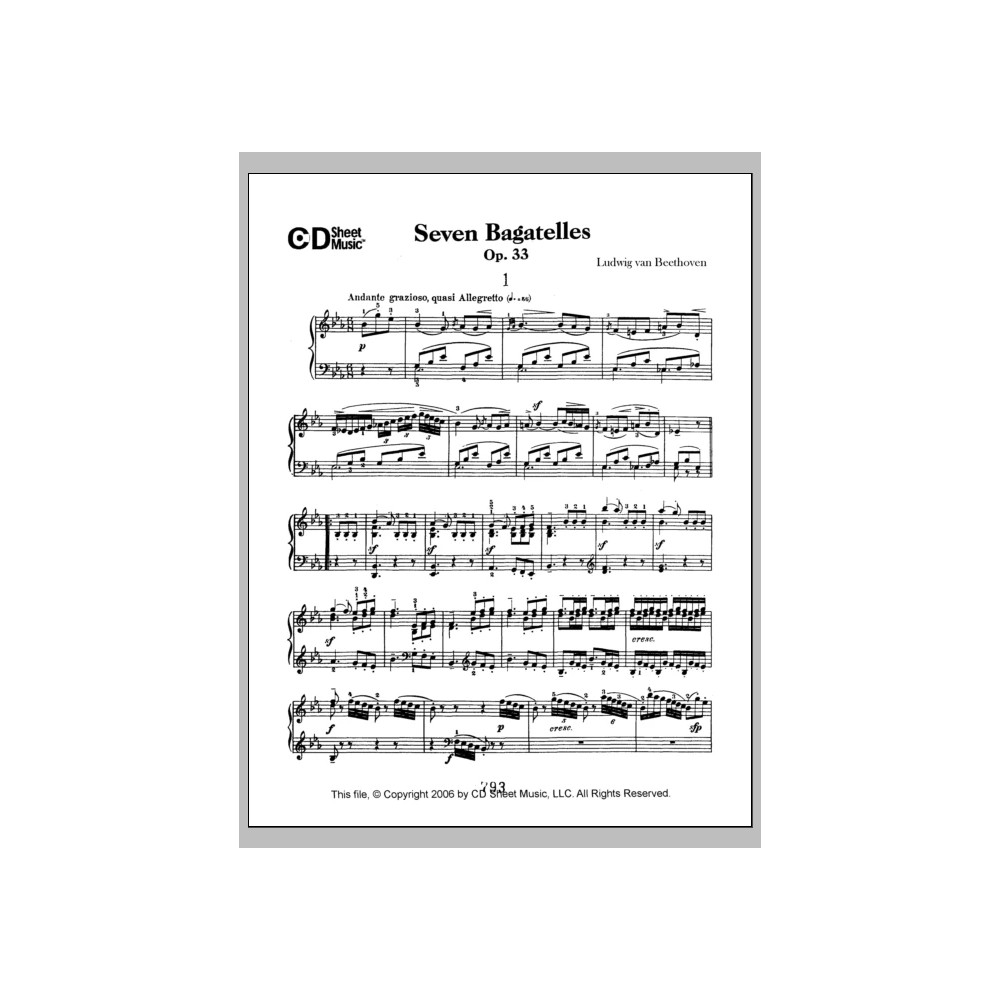 Bagatelles (7), Op. 33