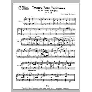 Variations (24) On An Arietta By Righini, Woo 65