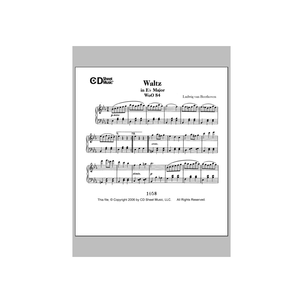 Waltz In E-flat Major, Woo 84