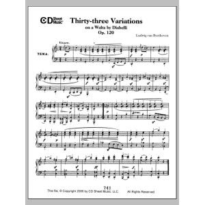 Variations (33) On A Waltz By Diabelli, Op. 120