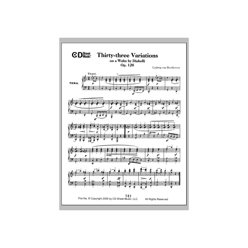 Variations (33) On A Waltz By Diabelli, Op. 120