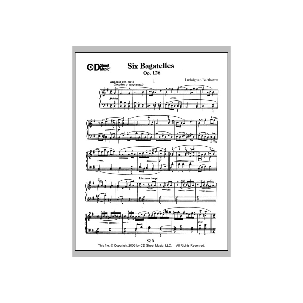 Bagatelles (6), Op. 126