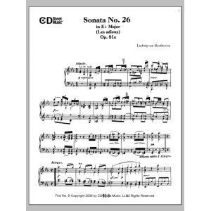 Sonata No. 26 In E-flat Major (les Adieux), Op. 81a