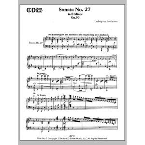 Sonata No. 27 In E Minor, Op. 90