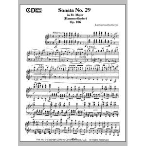 Sonata No. 29 In B-flat Major (hammerklavier), Op. 106