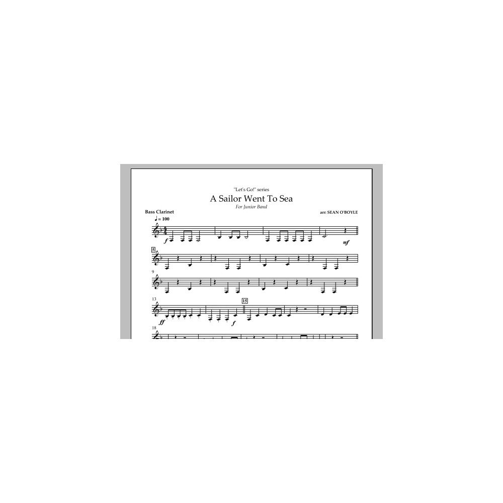 A Sailor Went To Sea - Bassklarinette