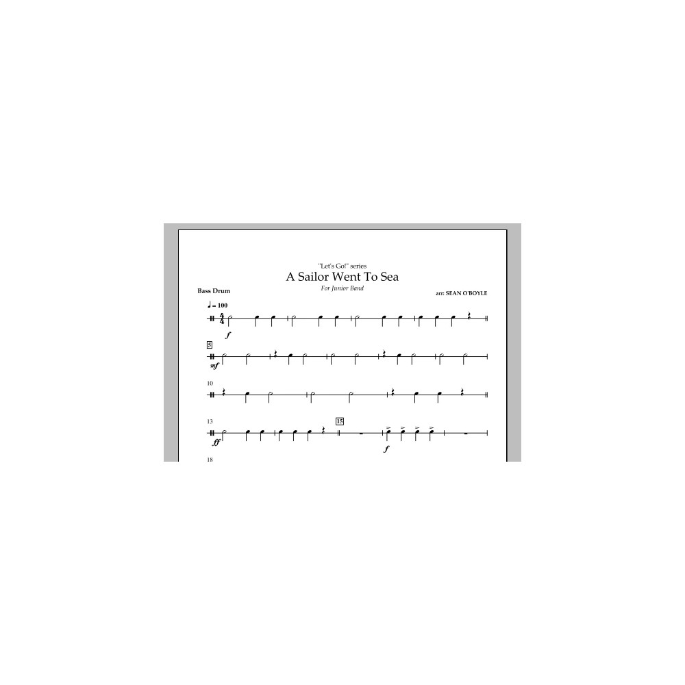 A Sailor Went To Sea - Bass Drum