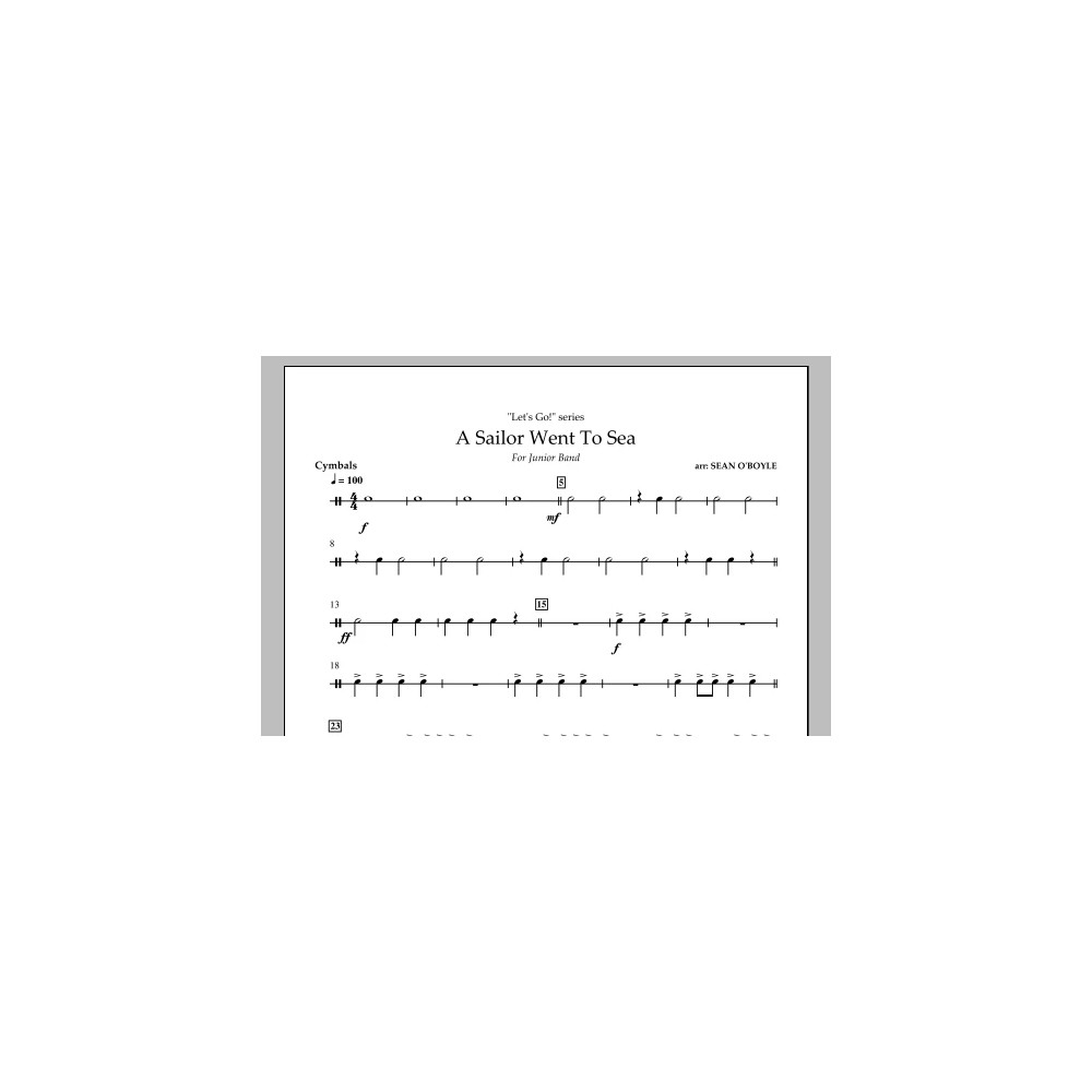 A Sailor Went To Sea - Cymbals