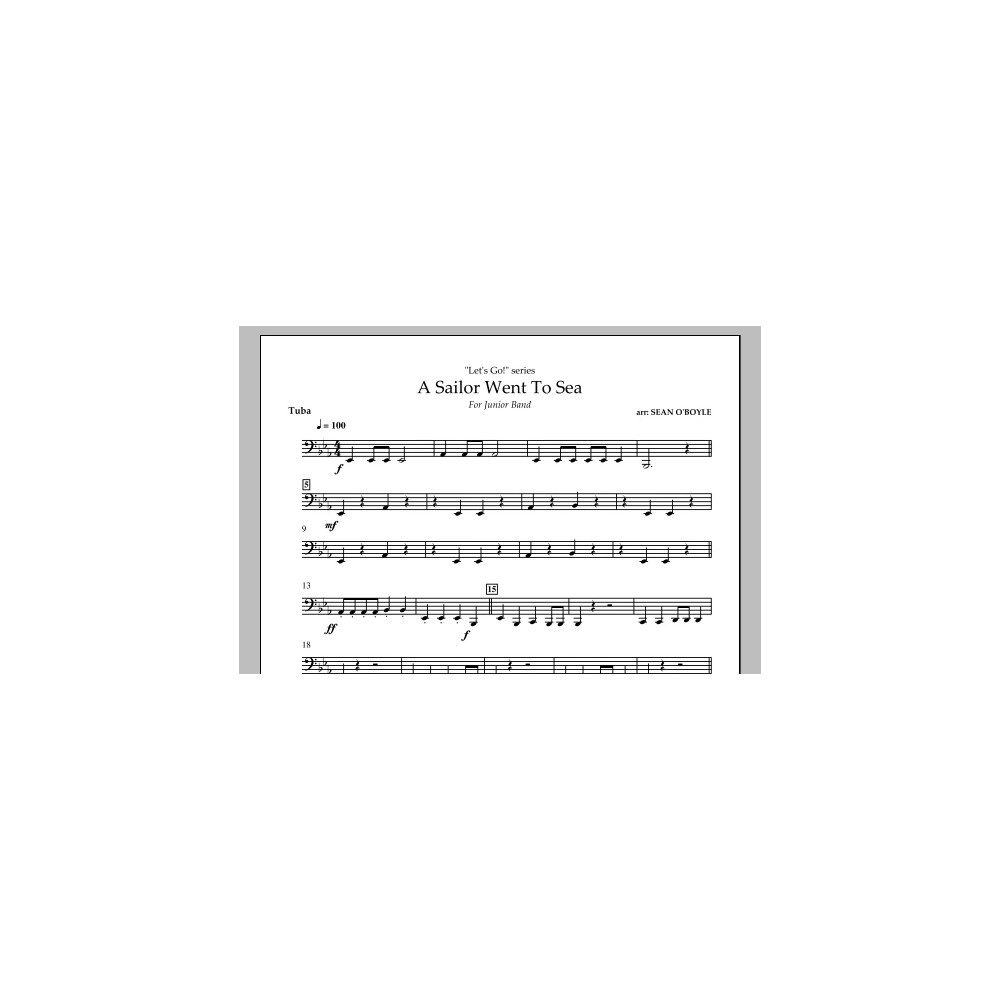 A Sailor Went To Sea - Tuba