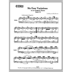 Easy (6) Variations On An Original Theme, Woo 77