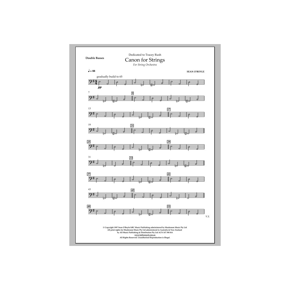 Canon for Strings - Double Bass