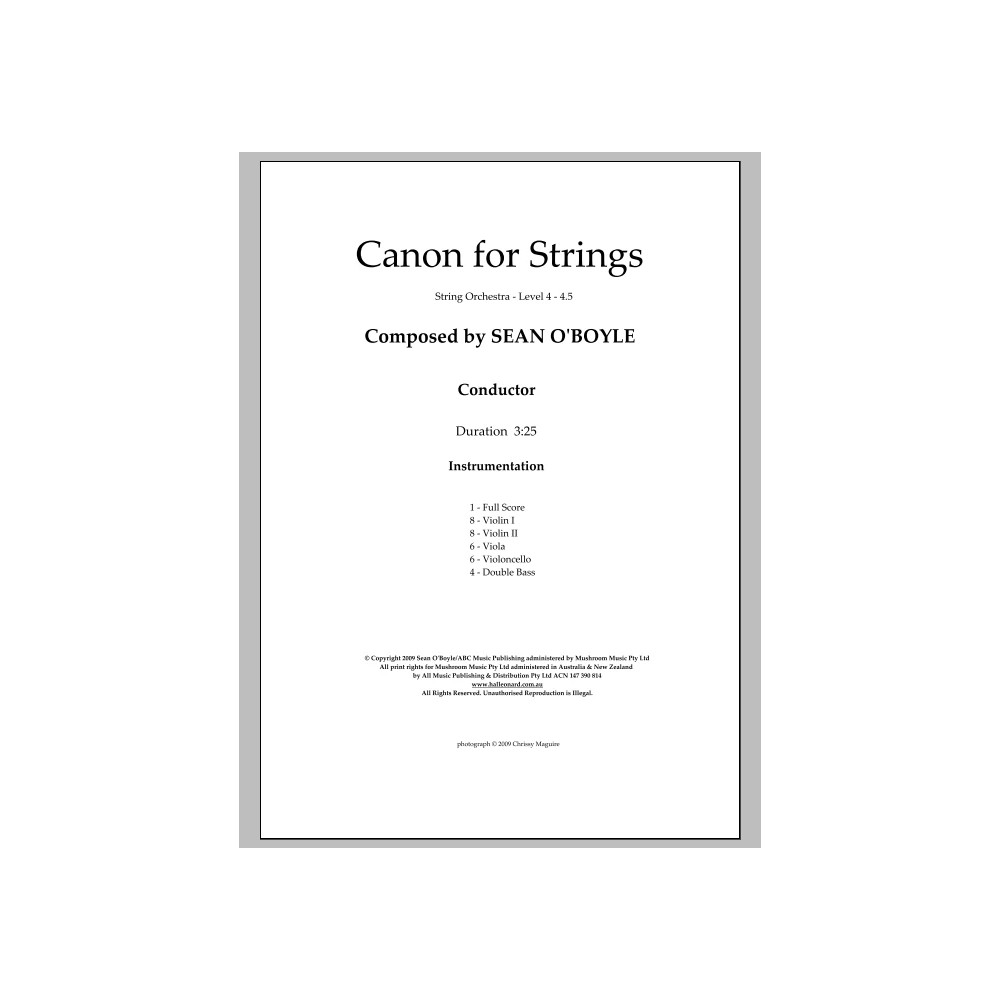 Canon for Strings - Score