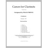 Canon For Clarinets - Score
