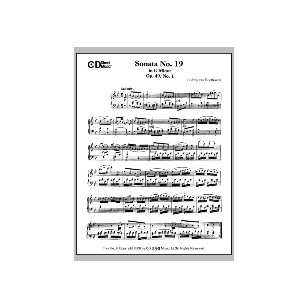 Sonata No. 19 In G Minor, Op. 49, No. 1