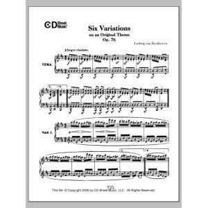 Variations (6) On An Original Theme, Op. 76