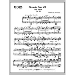 Sonata No. 22 In F Major, Op. 54