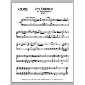 Variations (5) on "Rule Britannia", WoO 79