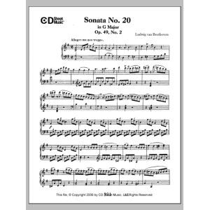 Sonata No. 20 In G Major, Op. 49, No. 2