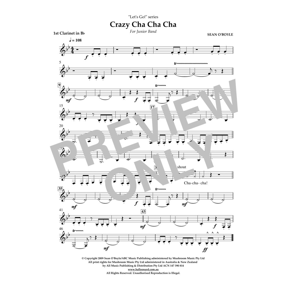 Crazy Cha Cha Cha - Bb Clarinet 1