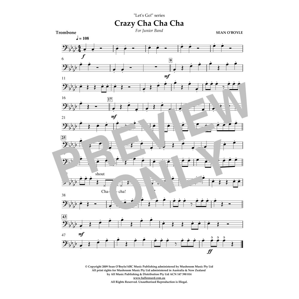Crazy Cha Cha Cha - Trombone