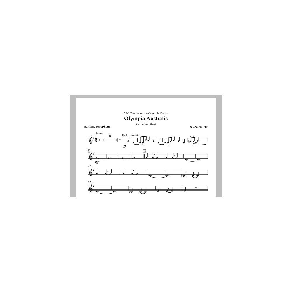 Olympia Australis (Concert Band) - Baritone Saxophone