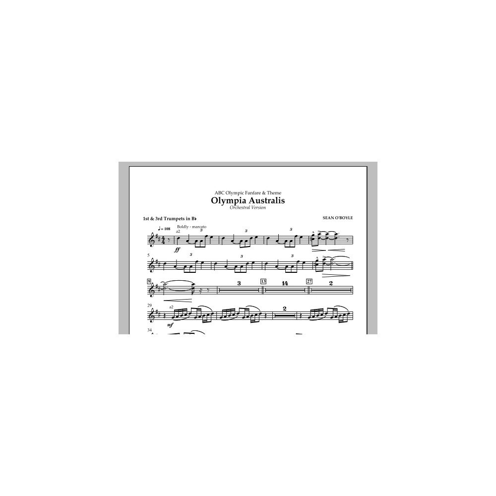Olympia Australis (Orchestra) - Bb Trumpet 1 & 3