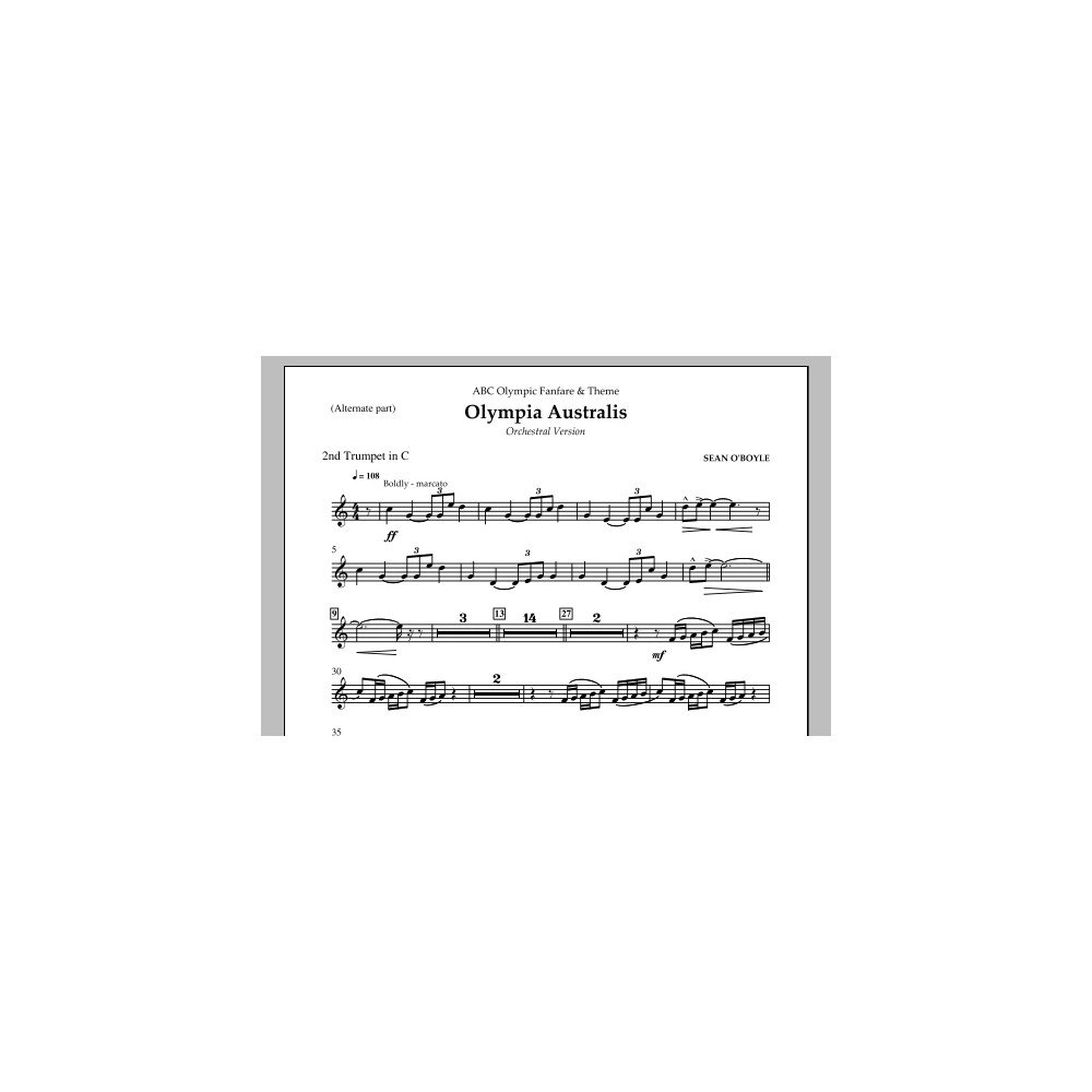 Olympia Australis (Orchestra) - C Trumpet 2 (subst. Bb)