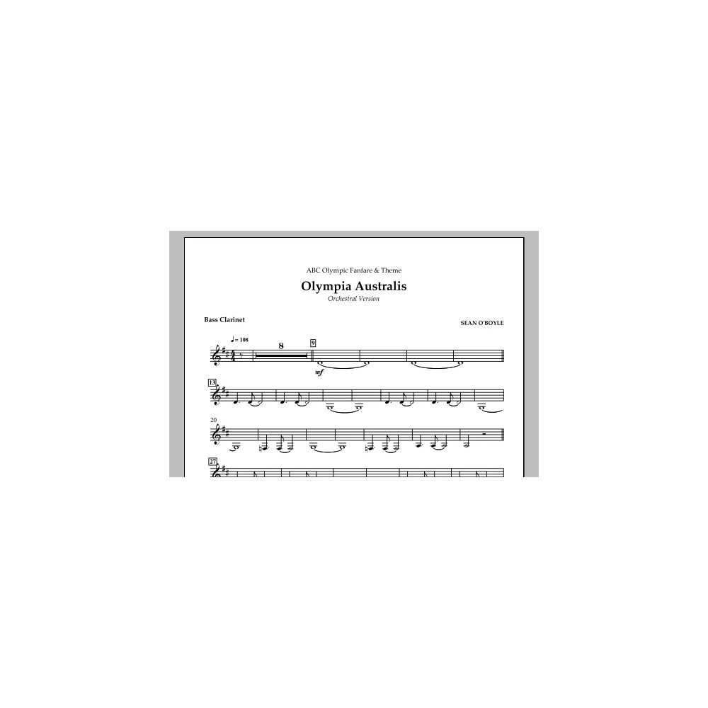 Olympia Australis (Orchestra) - Bass Clarinet