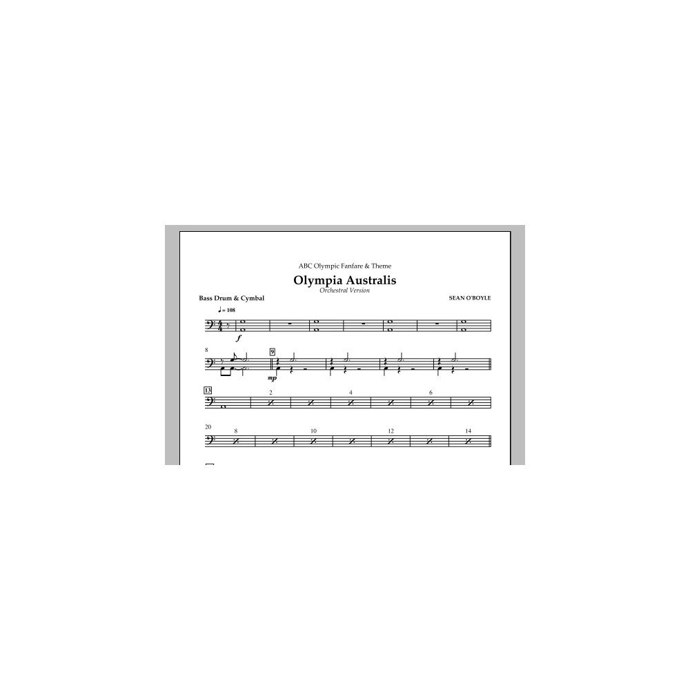 Olympia Australis (Orchestra) - Bass Drum & Cymbals