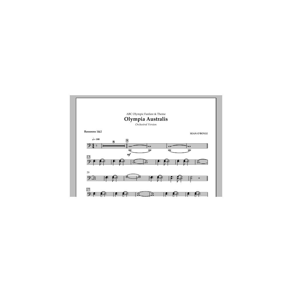 Olympia Australis (Orchestra) - Bassoon 1,2