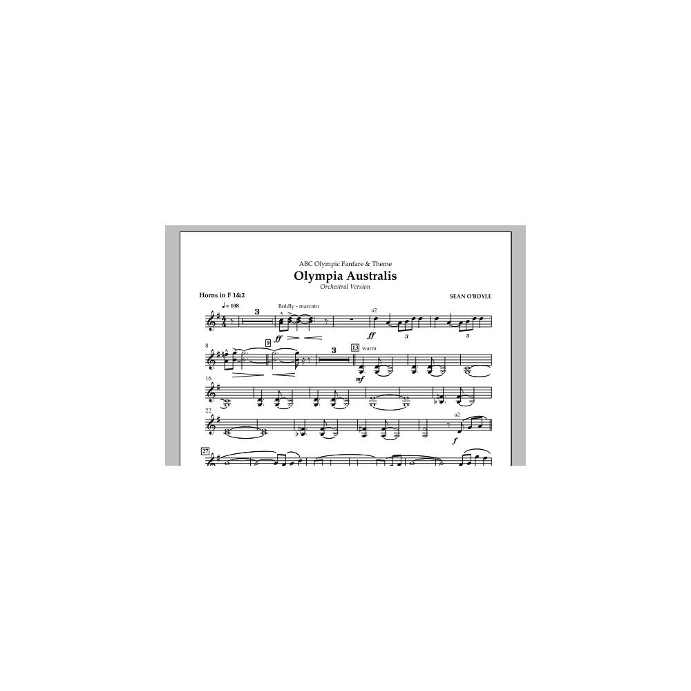 Olympia Australis (Orchestra) - F Horn 1,2