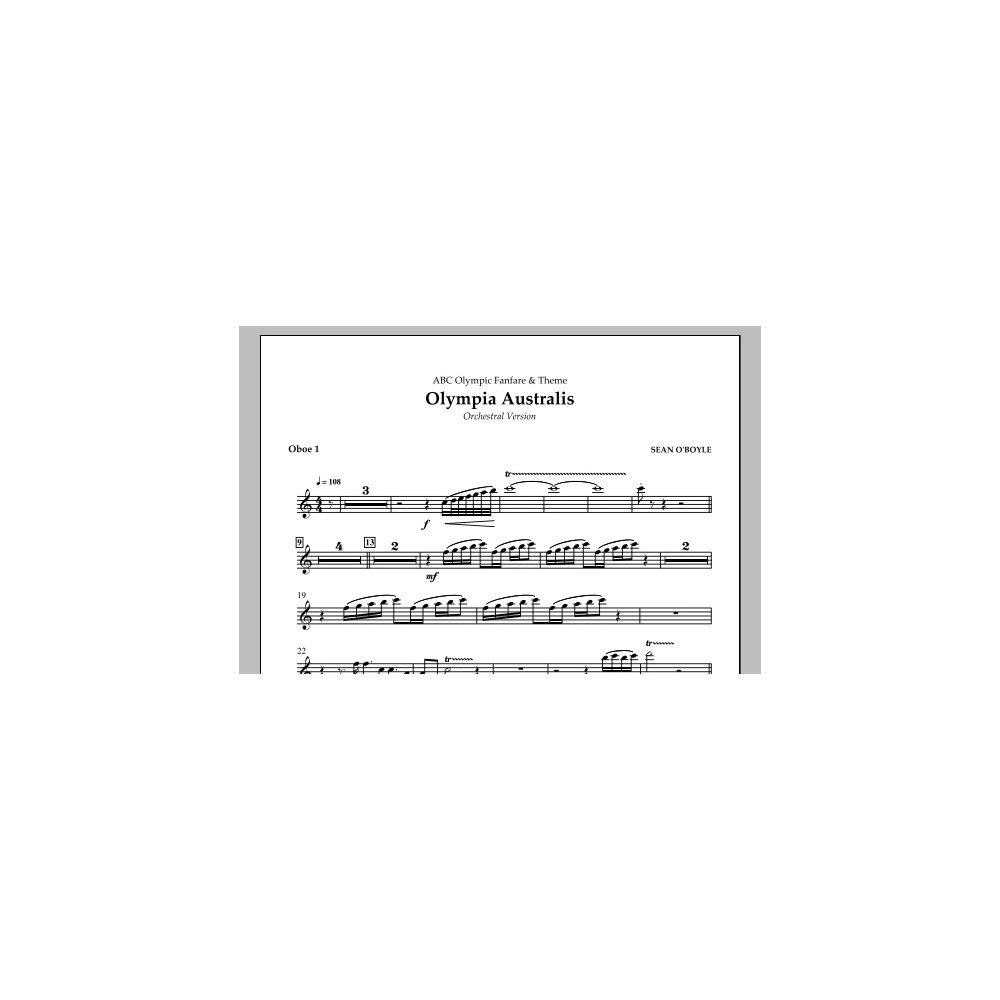 Olympia Australis (Orchestra) - Oboe 1