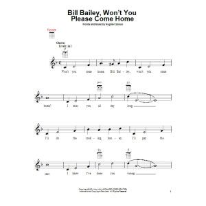 Bill Bailey, Won''t You Please Come Home