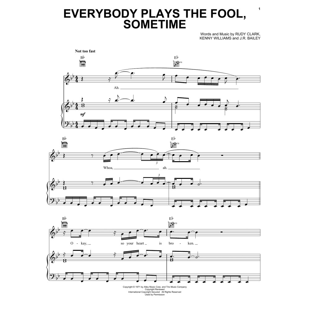 Everybody Plays The Fool, Sometime